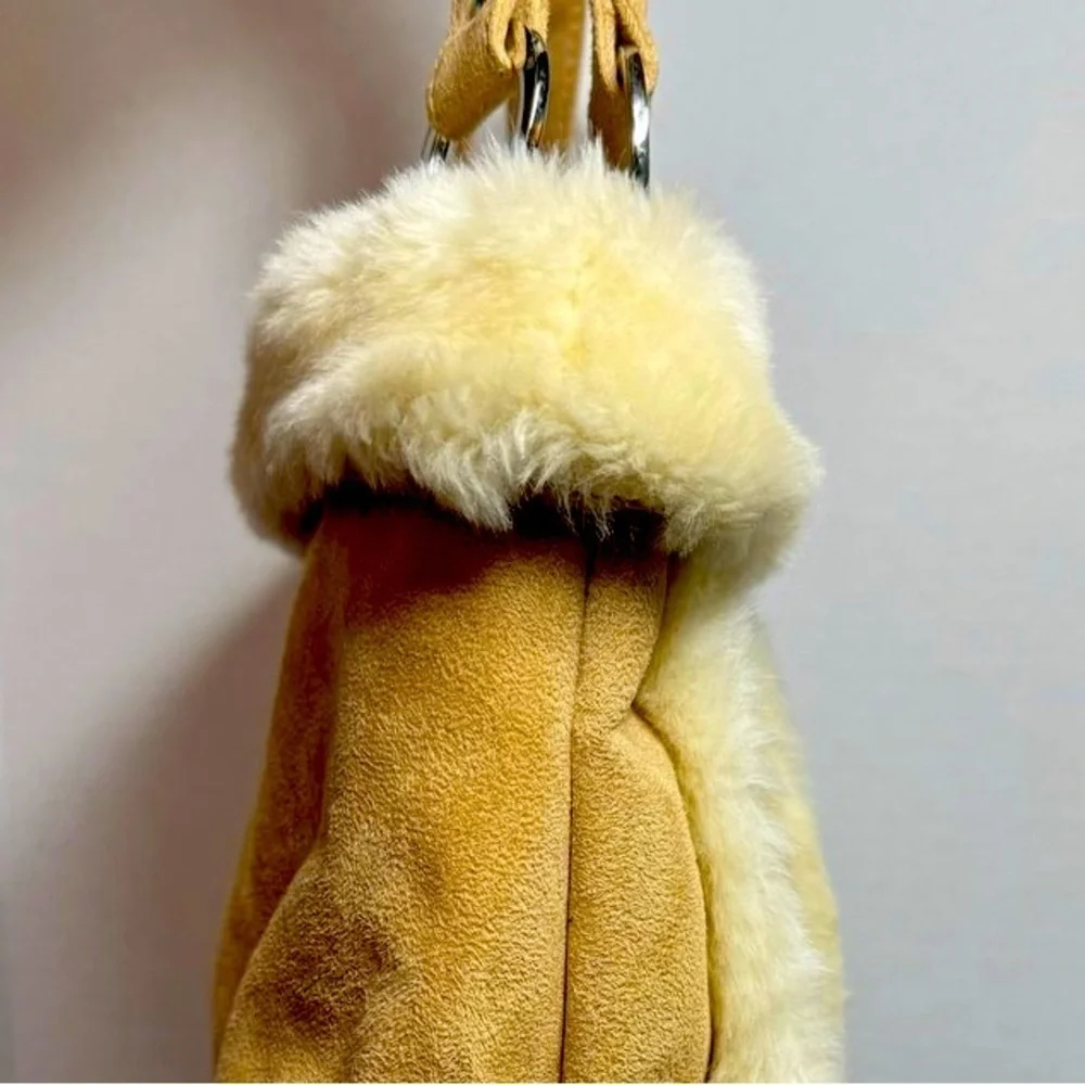 Bath & Body Works Faux Suede & Fur Shoulder Bag